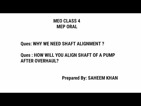 Shaft Alignment | Centrifugal pump shaft alignment | Marine Help Bot | Meo Class 4 Orals