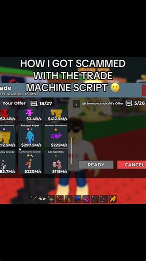 Now, I need to see proof of the brainrot ingame; I’ll still use the trade machine though #script #tradingsab #stealabrainrot #roblox #fyp