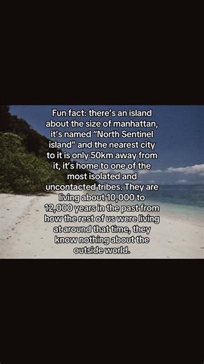 North Sentinel Island is a remote island in the Bay of Bengal, part of India’s Andaman and Nicobar Islands. It is home to the Sentinelese, an Indigenous people who have lived there for thousands of years and maintain very little contact with the outside world. The Indian government protects the island and prohibits visitors from approaching it, mainly to protect the Sentinelese from diseases and outside interference. #educational #viral #ancestors #fyp #Science