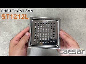 CAESAR ST1212L - Mở hộp phễu thoát sàn inox 304 - VUATHIETBI.COM