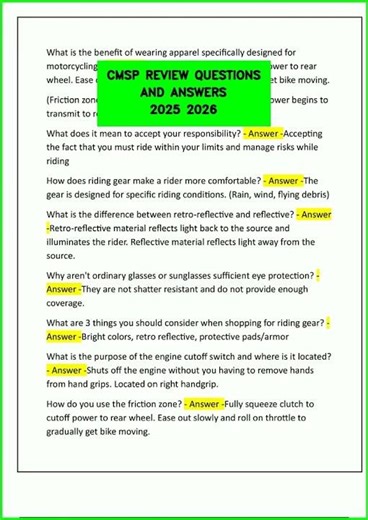 CMSP REVIEW QUESTIONS AND ANSWERS 2025 2026 video