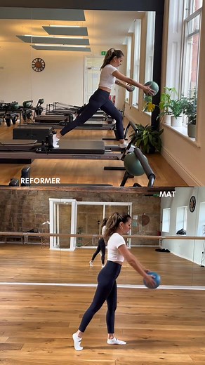LUNGE: REFORMER VS MAT 🤍 • • #reformerpilates #matpilates #pilatesgirls #pilates | Yoga Wisdom