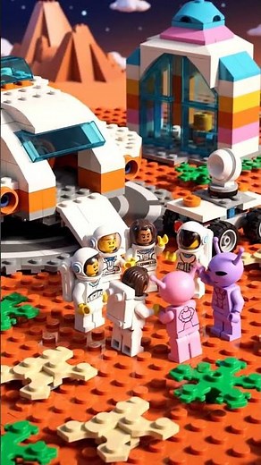 LEGO Space Mission: Astronauts Meet Aliens on Mars! 🚀👽 #LEGO #Shorts