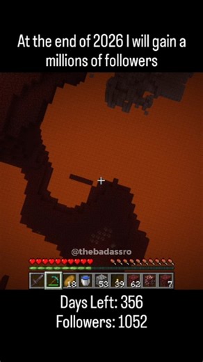 The Bad-Ass Ro on Instagram: "Day-10 My 2026 Minecraft goal is to reach millions of followers! 🎯 I am sharing a brand new adventure series filled with amazing builds, exciting survival challenges, helpful tutorials, and fun mod reviews. Each video is created to inspire creativity, spread joy, and build a friendly community where all Minecraft players can connect and grow together. ✨ This dream needs you to come true! ✨ 👉Follow for your daily dose of Minecraft inspiration 👉Like & Share to help