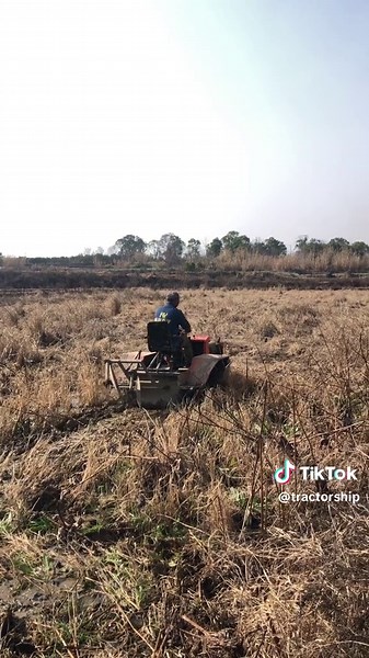 Operating a Tractor Boat in a Rural Field
