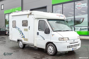 Dethleffs Globetrotter Bus II, Fiat 2.8 TDI 120hv ** TRUMA, PITKITTÄINEN-PARIVUODE, MARKIISI, KOUKKU ** 2002 - Travel truck - Semi-Intergrated - Nettikaravaani