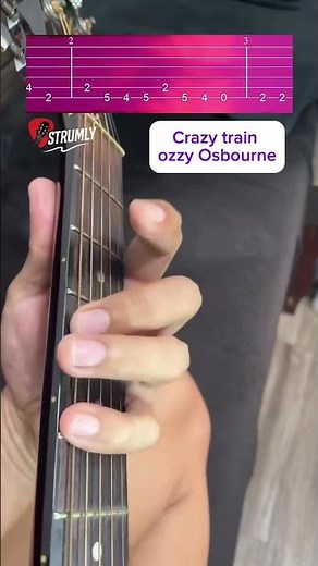 Ozzy Osbourne - Crazy Train Guitar Lesson #strumly #guitar #guitartutorial #ozzyosbourne