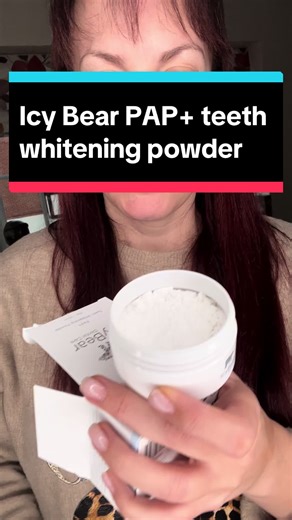 Icy Bear PAP teeth whitening powder with a gentle, non-peroxide formula that fits easily into your brushing routine. Fine powder texture and a popular pick with over 48k sold. £19.99, with strong reviews and top-selling status. #tiktokmademebuyit #fyp #dealdrop #valentines #icybear