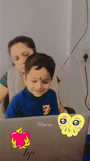 mom is my first computer teacher🥰😘❤️👌