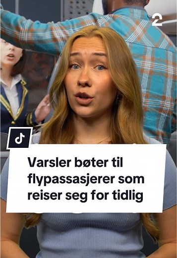 Bøter for å reise seg før flyet har landet