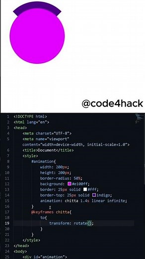 Css Animation Effects Tutorial 😱 | HTML | CSS | CSS Animation in 1 Minute ⚡ for Beginners #shorts