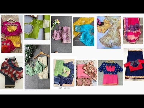 Latest silk saree/ Beautiful Blouse design/Back neck Design 💯🔥😍