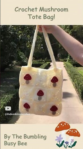 Crochet Mushroom Tote Bag - FULL Tutorial out now!
