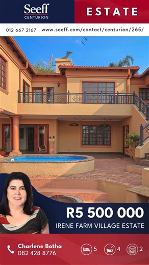 Seeff Centurion on Instagram: "✨ Three Exceptional Homes. One Trusted Team. ✨ Whether you’re looking for estate living, a spacious family home, or a secure townhouse — Seeff Centurion has something for you. 🏡 Estate Living | Irene Farm Village Estate 📍 56 Willow Drive 💰 R5 500 000 👩‍💼 Charlene | 📞 082 428 8776 🔗 View listing: https://www.seeff.com/results/residential/for-sale/centurion/irene-farm-villages/house/2901542/ 🏠 Family Home | Rooihuiskraal 📍 86 Strandloper Street 💰 R2 600 000