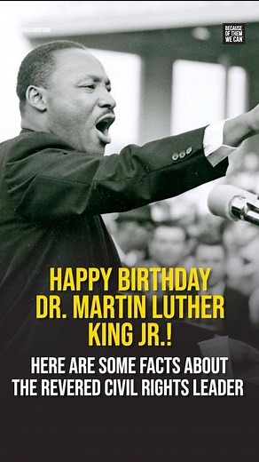 Happy 94th birthday! Today we're honoring Dr. King's life and legacy with some facts. 🕊️ #becauseofthemwecan | Because of Them We Can