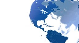 Planet, earth and isolated virtual map of world with global network,...