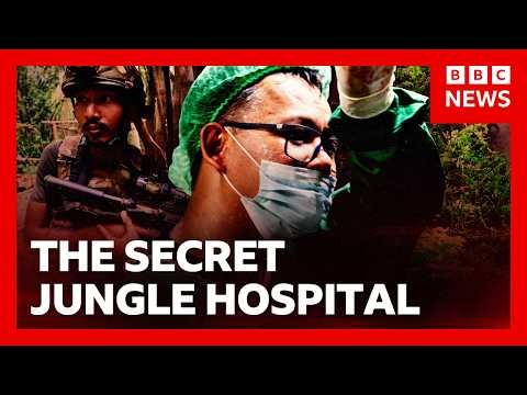 On the front line in a secret jungle hospital | BBC News Documentary
