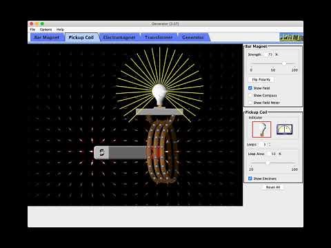 Electromagnetic Induction - PhET Simulation Video