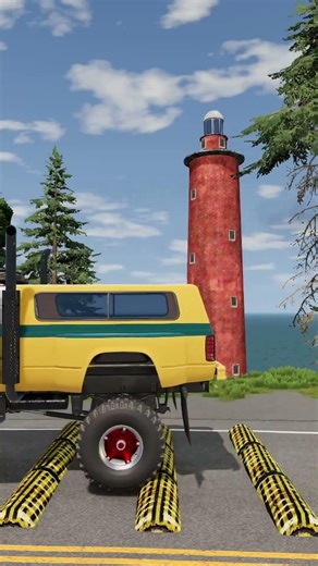 Colorful Cars vs Speed Bumps | BeamNG.drive