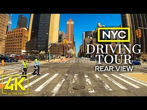Driving through the Streets of New York - Rear View - 4K City Drive with Real Sounds