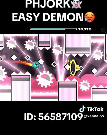 Easy Demons in Geometry Dash: PHJORK Gameplay Guide