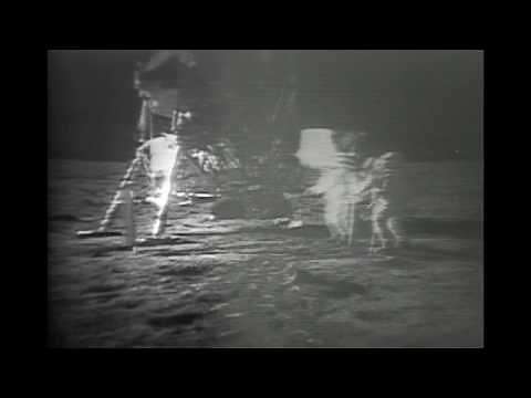 NASA's restored video of Armstrong and Aldrin raising the American flag on the moon