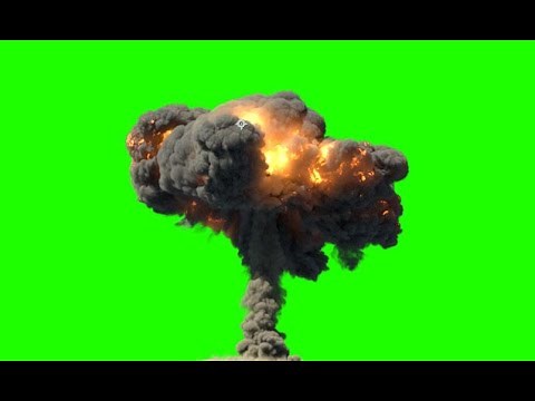 Explosion nuke Green screen