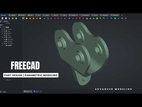 FreeCAD Advanced Modeling Tutorial | Parametric Design in Part Design Workbench