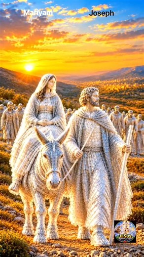 Joseph & Mary’s Journey to Bethlehem ❤️ | A Beautiful Christian Art Masterpiece #jesushislife #chil.