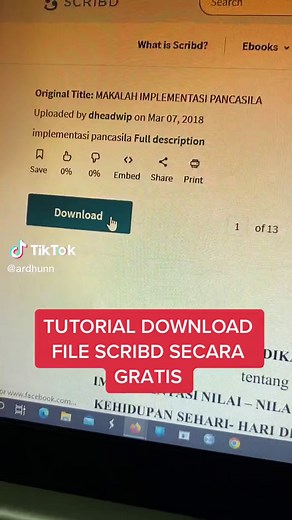 Tutorial Download File Scribd Secara Gratis