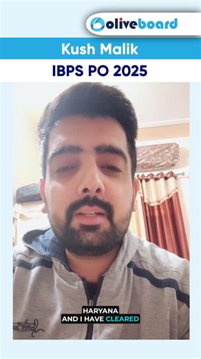 Oliveboard on Instagram: "Hello everyone, I am Kush Malik from Hisar, Haryana, and I have cleared the IBPS PO examination and got selected in Bank of Maharashtra. My journey started around one and a half years ago, and I began my preparation using Oliveboard mock tests. I tried several other mock test platforms as well, but they were not exam-oriented, whereas I found truly exam-centric questions on Oliveboard. I based my entire one-and-a-half-year preparation on Oliveboard’s test series. After