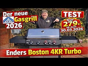 Enders Boston 4KR Turbo - Aldi gas grill 2026 under 300 euros tested | The BBQ BEAR