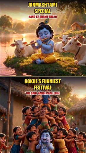 Jai Kanhaiya Lal Ki! Baby Krishna's Naughtiest Day in Gokul |Janmashtami Animated Song#krishnabhakti