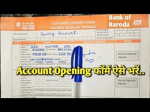 Bank of Baroda Account opening form fill up 2025