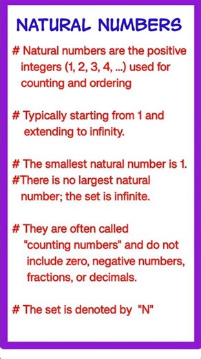 what is natural numbers in maths | example of natural number | smallest and biggest natural number