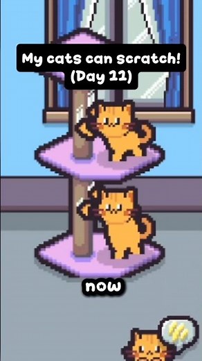 CAT SCRATCH FUNCTIONALITY IMPLEMENTED! 🐾 | DAY 11 #gamedev