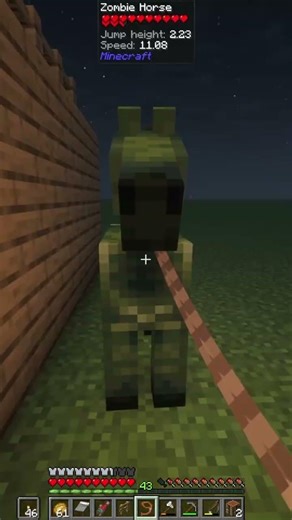 Zombie Horse? #minecraft #gaming #video #superflat #survivalminecraft #bestminecraftclips