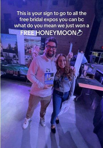 the giveaways are all so good but a FREE HONEYMOON???!!!! 😭😭😭😭SO BLESSEDDD!!! #2026bride #2026wedding #honeymoon #njwedding #weddingexpo