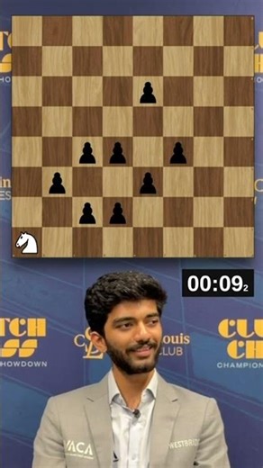 Gukesh takes on our Blind Knight Challenge 🐴🔥#STLChessClub