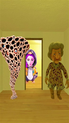 Trypophobia Tornado and Evil Granny vs Nextbots in Hotel GMod