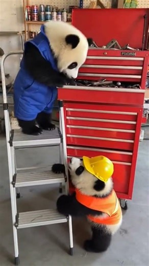 POV: You hired the wrong Foreman 🐼🛠️💀 #babypanda #shorts