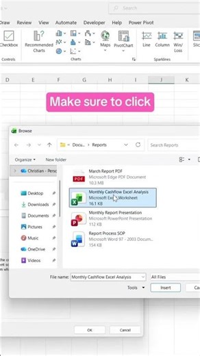 How to create a clickable file bottoun in Excel! #excel #shorts #viralvideo