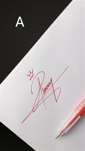 A Letter Elegant Signature Design | Cursive Style
