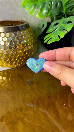 Calligraphy sticker and glitter heart candle