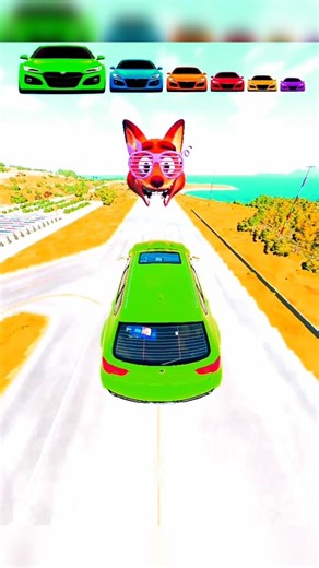 Big And Small Car vs Hungary wildly fox - BeamaNG.Drive