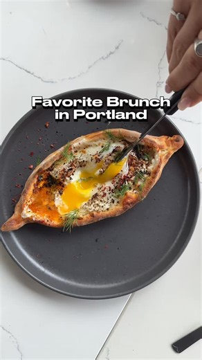 Best Brunch in Portland Oregon @yallapdx I just found my new favorite brunch spot in Portland. Yalla is serving up some insanely delicious Mediterranean style brunch food that you can’t get anywhere else. Available only on Sat & Sun but absolutely worth it! The order: • Turkish coffee • corn ribs • Dutch baby • chicken & waffles • khachapuri 📍7850 SW Capitol Hwy, Portland, OR 97219 Best food in Portland Oregon, best fried chicken in Portland, best chicken and waffles in PDX, best breakfast in P