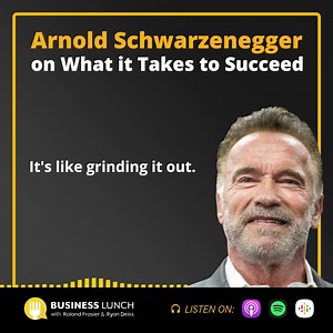 2.5M views · 923 reactions | He’s dominated every industry… From business, to politics, and obviously entertainment… Listen in to this episode of ‘Business Lunch’ to hear Arnold Schwarzenegger’s 6 principles for success! | Roland Frasier | Facebook