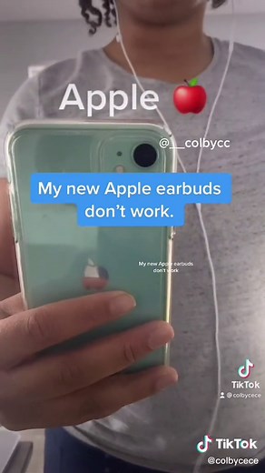 My New Apple earbuds don’t work, the old ones did 24 hours ago. There was a short. @apple @foxtv @newsplus