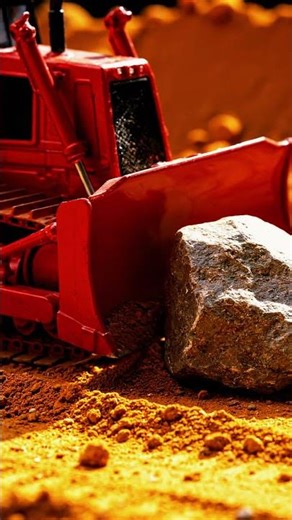 Mini Bulldozer Power! 💪 Pushing Rocks & Moving Dirt 🏗️