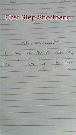 Learn 12 Pronouns in Pitman Shorthand ✍️ | Quick Practice for Beginners #pitmanshorthand